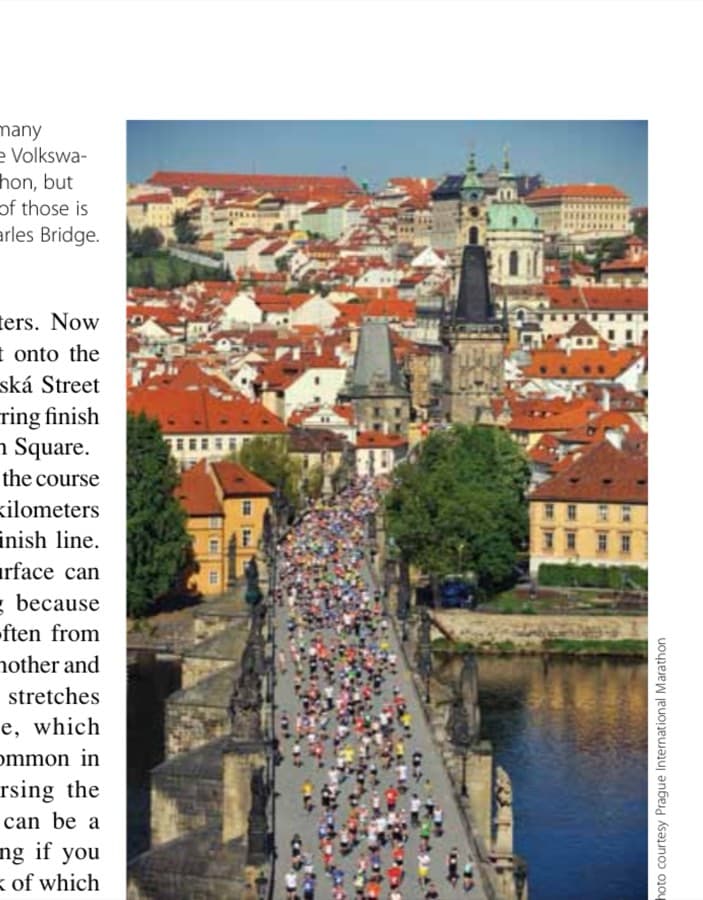 In Emil’s Footprints 21 Runners cross many bridges during the Volkswagen Prague Marathon, but the most famous of those is the legendary Charles Bridge.
