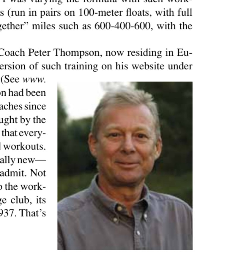 Coach Peter Thompson.