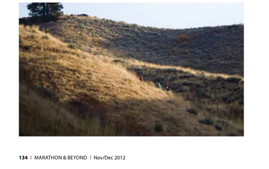 Painting On Walls 43 Runners climbing the hill at Wild Idaho Endurance Runs (WIER), Boiling Springs, Idaho.