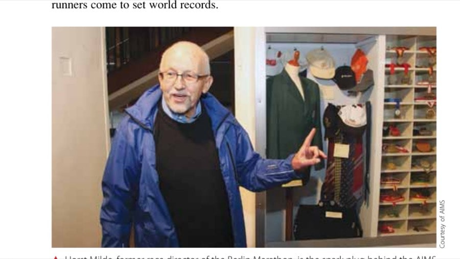 Horst Milde, former race director of the Berlin Marathon, is the spark plug behind the AIMS Museum in Germany.
