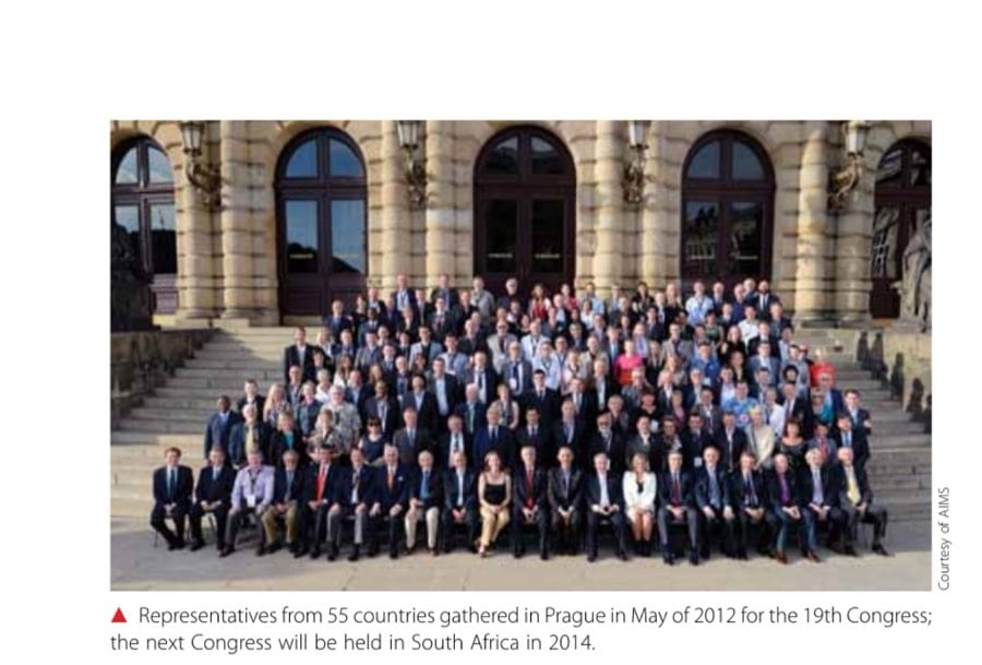 Representatives from 55 countries gathered in Prague in May of 2012 for the 19th Congress; the next Congress will be held in South Africa in 2014.