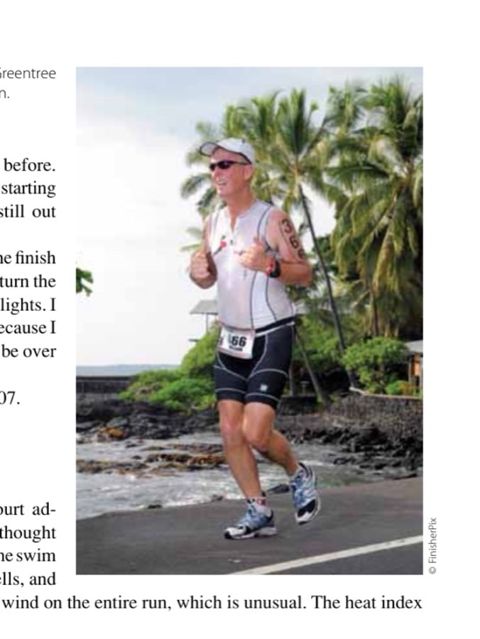 Hometown favorite Bill Greentree on Ali'i Drive early in the run.