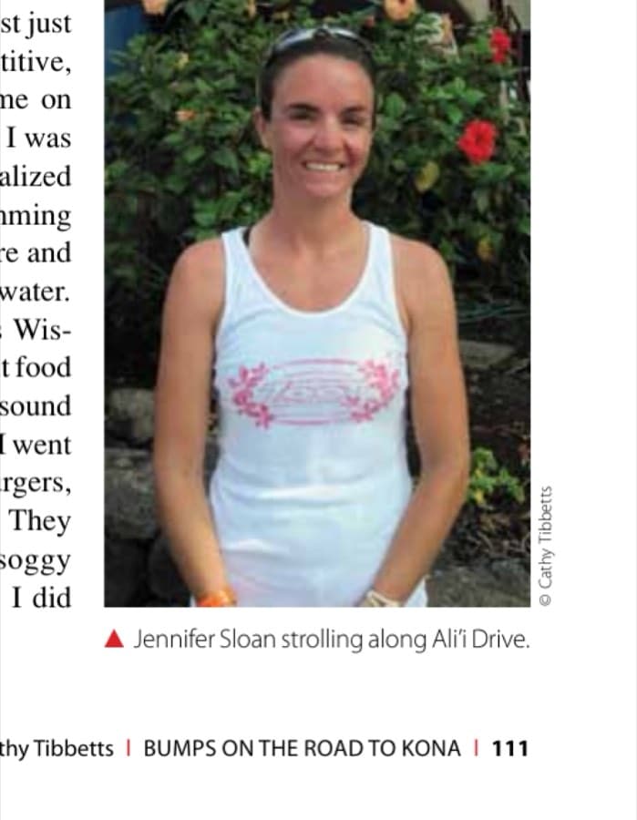 Jennifer Sloan strolling along Ali'i Drive.