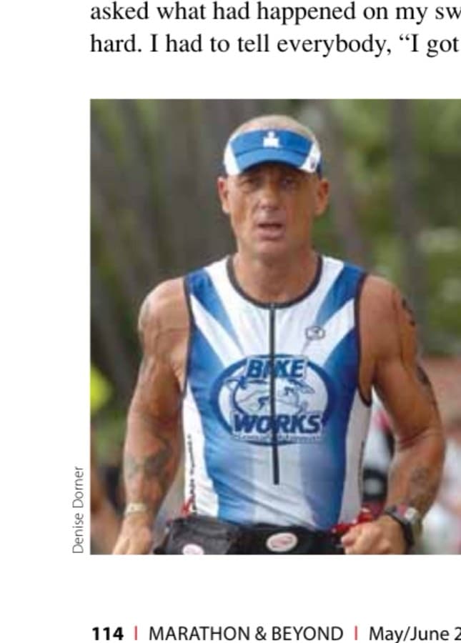 Bill Greineisen racing the 2009 Hawaii Ironman.