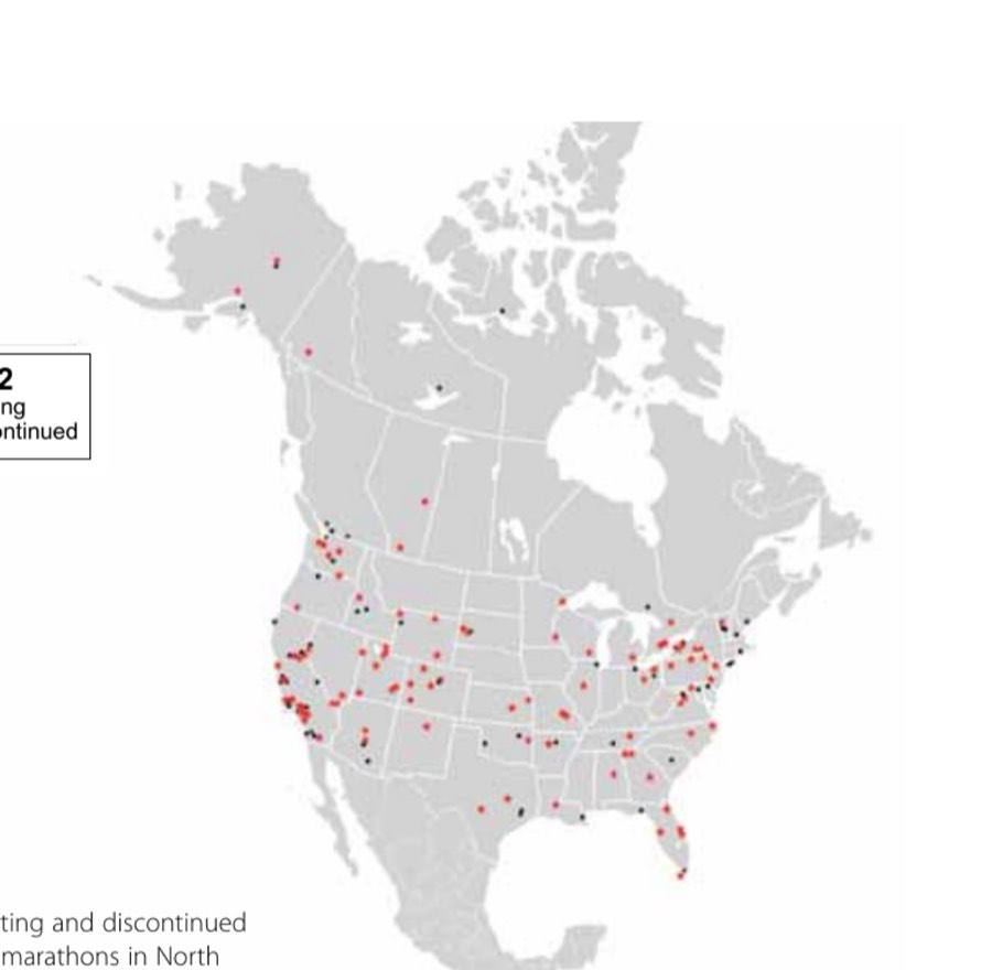 Research At The Western States Endurance Run 13 Figure 1. Existing and discontinued 100-mile ultramarathons in North America as of 2012.