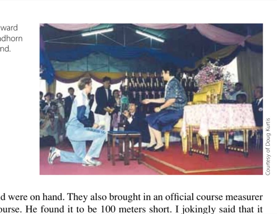 Receiving my award from Princess Sirindhorn in Bangkok, Thailand.