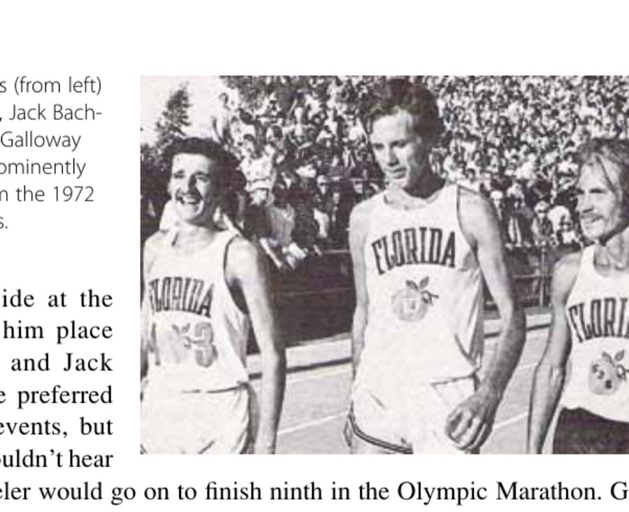 Teammates (from left) Frank Shorter, Jack Bacheler, and Jeff Galloway all figured prominently in results from the 1972 Olympic Trials.