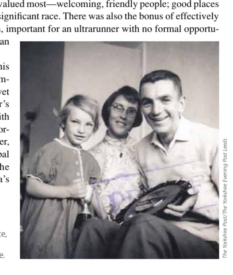 Bernard Gomersall Remembers The ‘60S 11 Gomersall with his wife, Ruth, and daughter, Bernadette, after returning home from his victorious 1965 Comrades race.