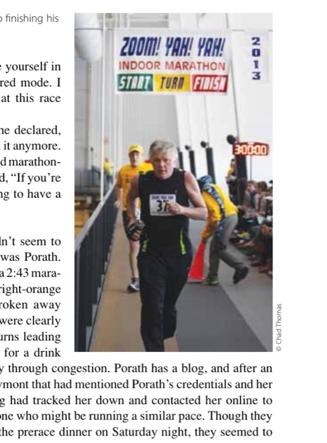 Mark Stodghill on his way to finishing his 305th marathon.