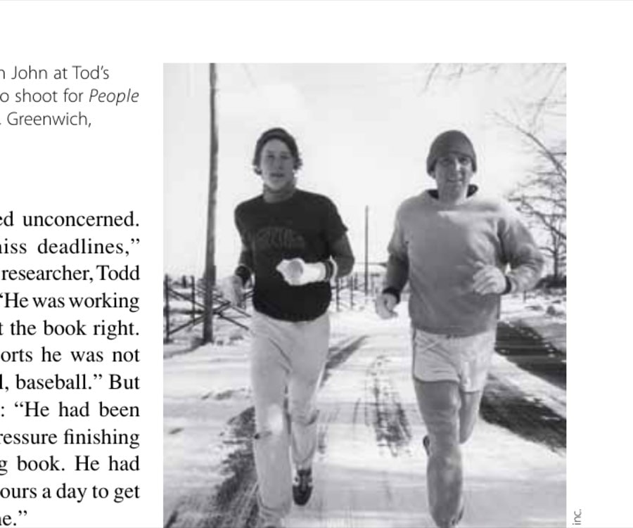 The Death Of Jim Fixx 12 Fixx and his son John at Tod's Point for the photo shoot for People magazine in 1978, Greenwich, Connecticut.