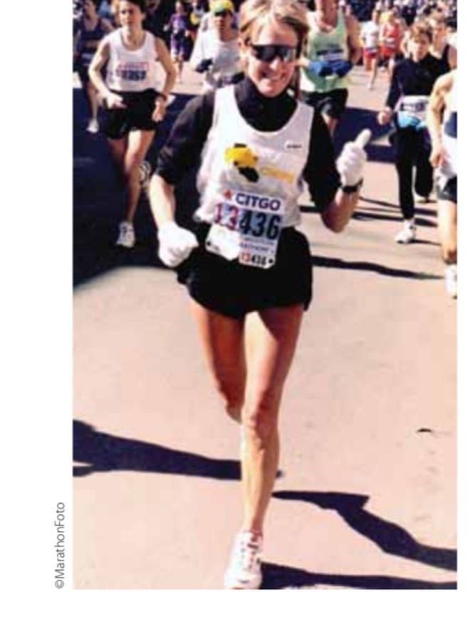 My Most Unforgettable Marathon (Vol. 17, No. 6) 9 The author at the glorious 100th running of the Boston Marathon, not far from the location where runners were stopped in the 2013 race.