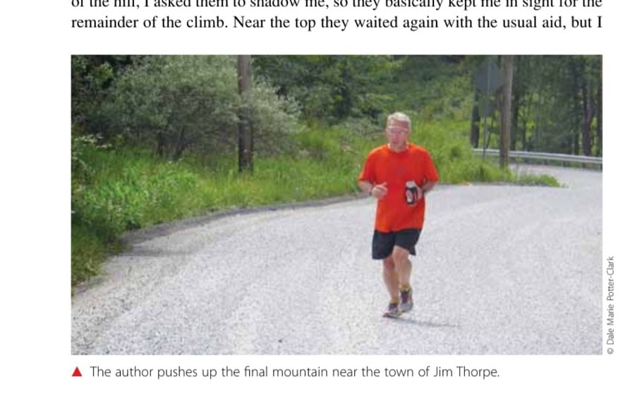 Following My Grandfather's Footsteps 31 The author pushes up the final mountain near the town of Jim Thorpe.