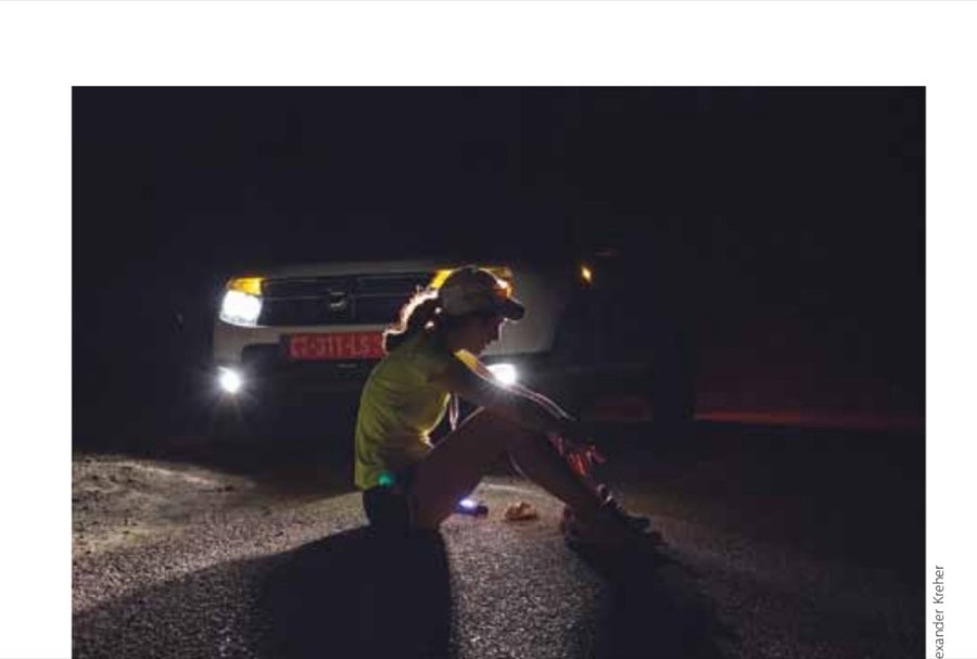 The quiet finish. Just after midnight I finished the final 90 miles, on an empty street in Calvi, Corsica, just Alex and me. A very surreal moment.