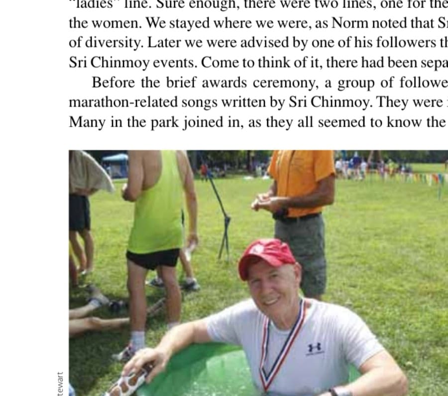 It's Not About the Shirt 12 The author relaxes in the postrace ice bath.