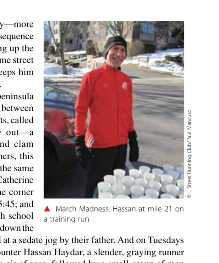 March Madness: Hassan at mile 21 on a training run.