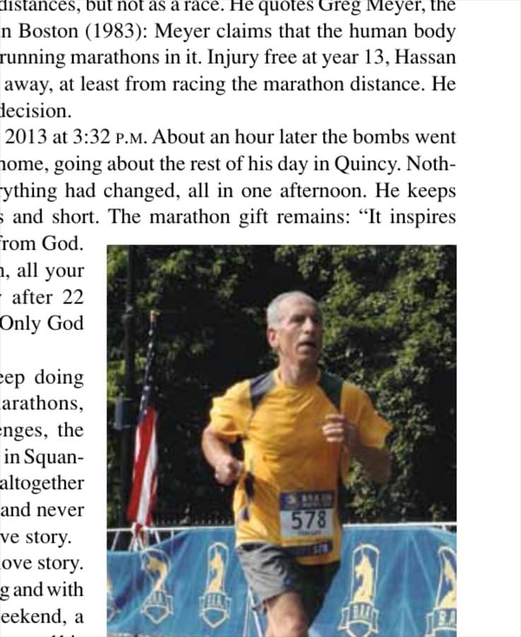 Hassan competes in the B.A.A. 10K.