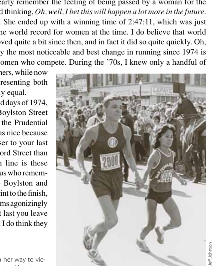 Love That Dirty Water 11 Miki Gorman on her way to victory in the 1974 Boston Marathon.