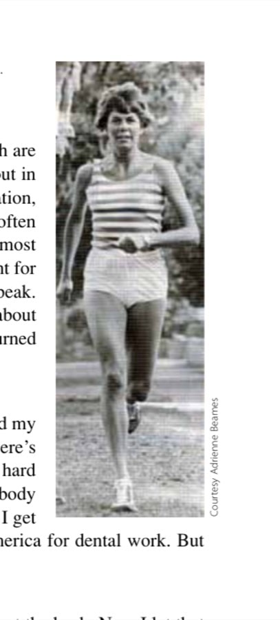 Adrienne Beames soon after her 2:46:30 marathon in 1971.