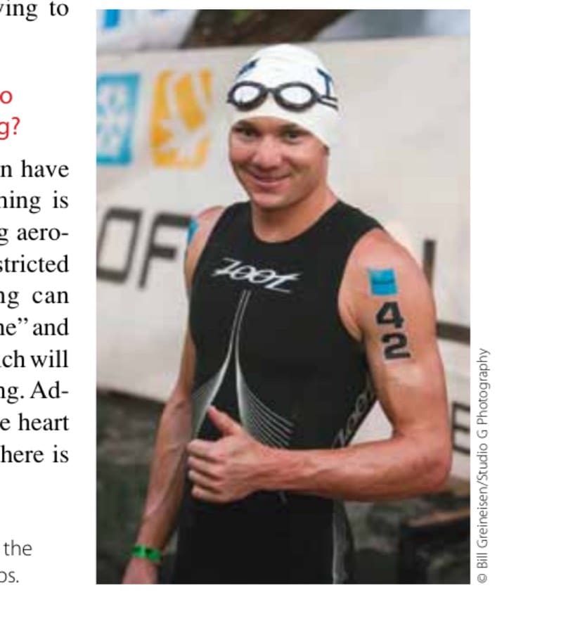 Ben Hoffman at the swim start of the Hawaii Ironman World Championships.