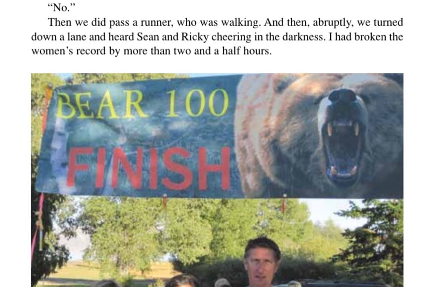 My Most Unforgettable Ultramarathon (Vol. 18, No. 3) 10 The author (center) at the finish line with pacers Heidi Attenberger (left) and Ricky Denesik.