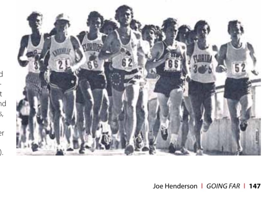 Don Kardong and Tony Sandoval aren't yet visible behind Trials leaders, including Frank Shorter (35) and Bill Rodgers (52).