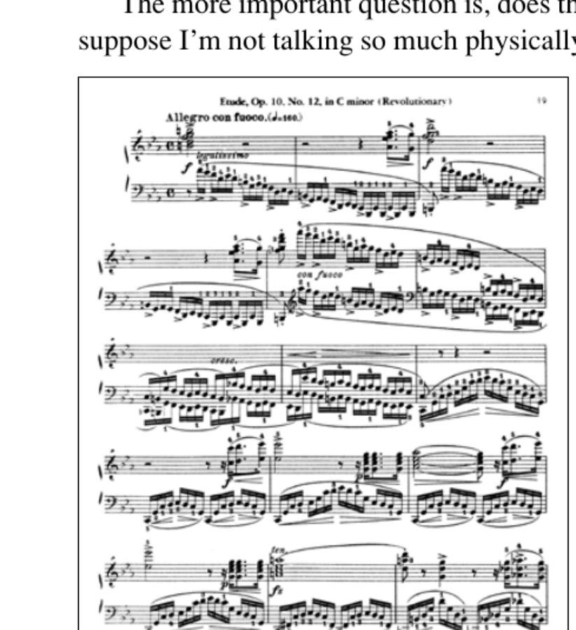 A passage from Chopin that fits the hand particularly well.
