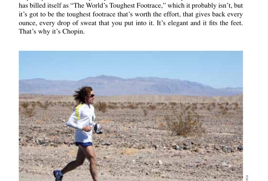 The author crossing Death Valley in the 2012 Badwater Ultra.