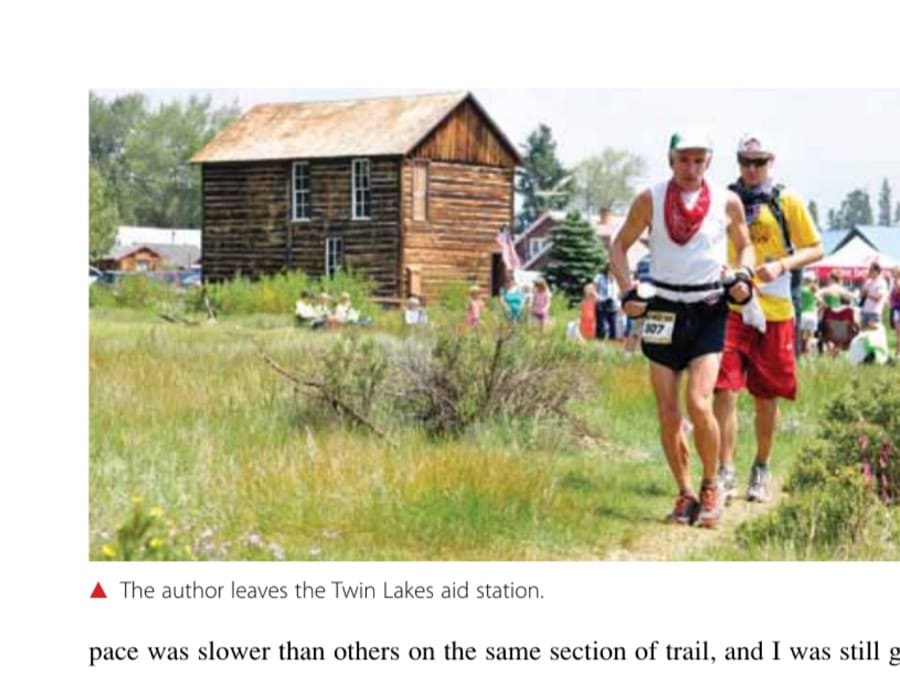 The author leaves the Twin Lakes aid station.