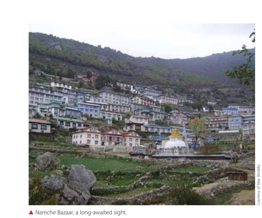 Namche Bazaar, a long-awaited sight.