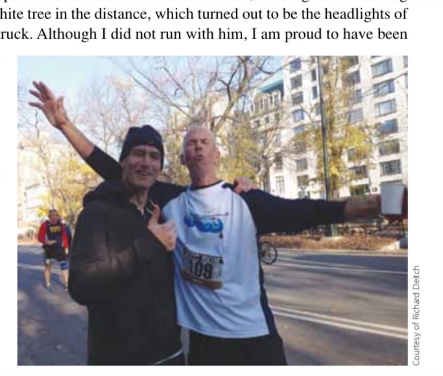 The author (left) and his friend, the 50 at 50 ultra instigator.