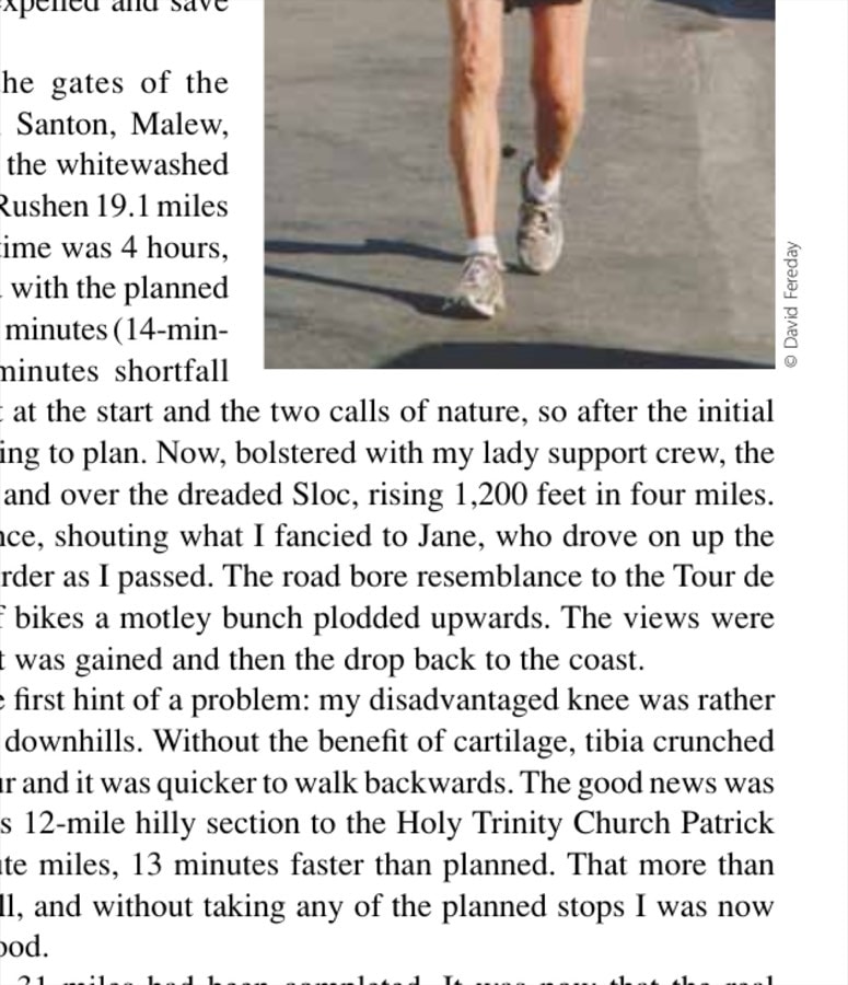 The 2010 race at 32 miles—feeling fresh and perky!