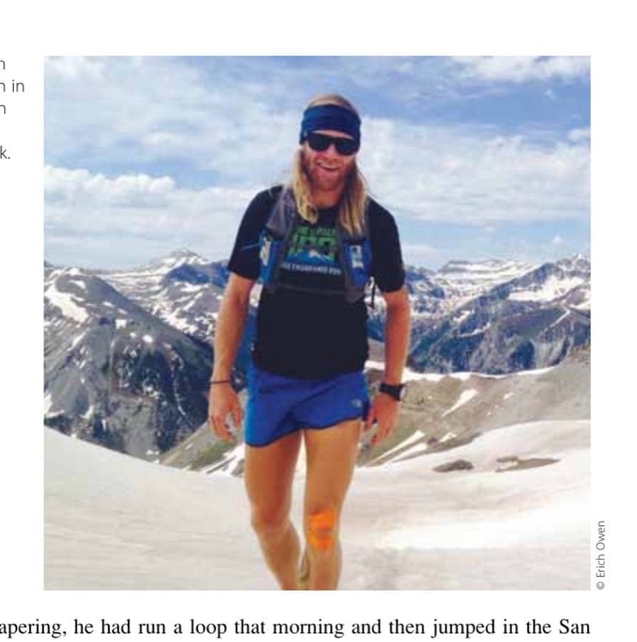 Tim Olson training high in the San Juan Mountains, pre-Hardrock.