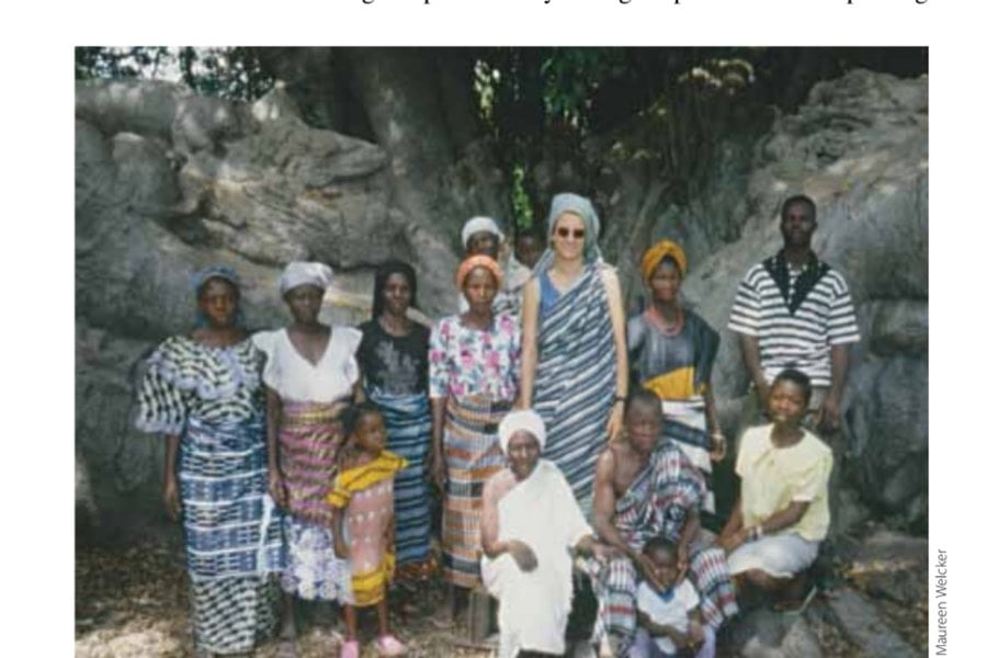 Here I am dressed in traditional Ghanaian clothing along with others from my village.