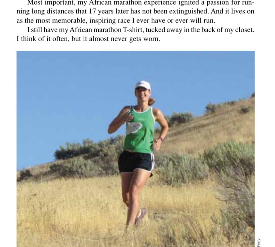 Seventeen years later, my Milo Marathon race shirt is still with me, here in the foothills of Boise.