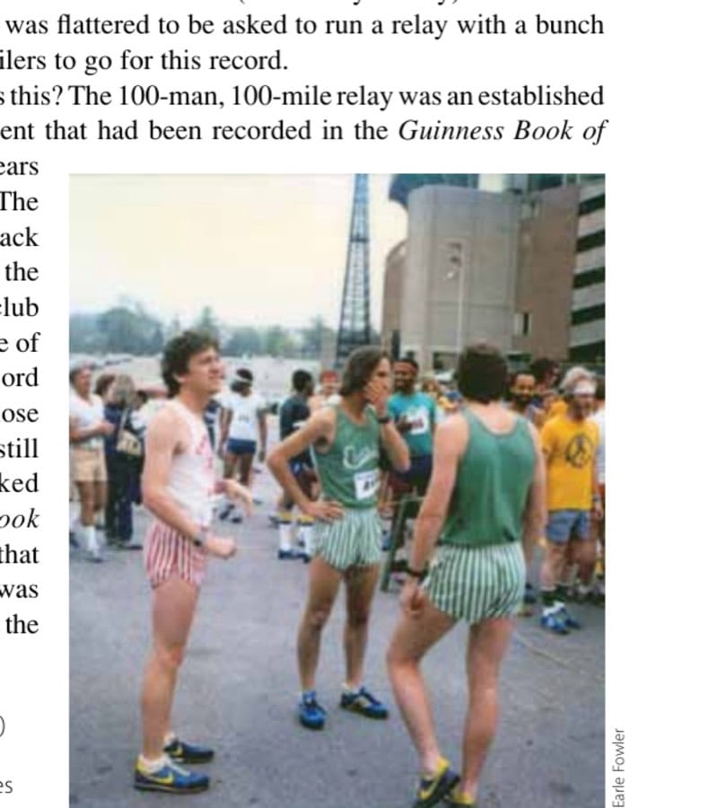 Walter (left) and Bob (center) shaking loose before one of many head-to-head road battles in Baltimore in the early 1980s.