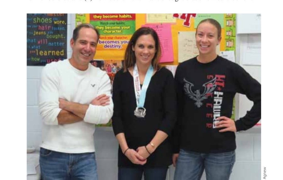 The Pacer 5 Mike, Joni (center), and Aileen are all sixth-grade teachers and coaches in Haddon Township, New Jersey.