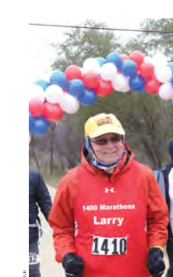 By the end of 2014, Larry Macon had run 1,410 total marathons.