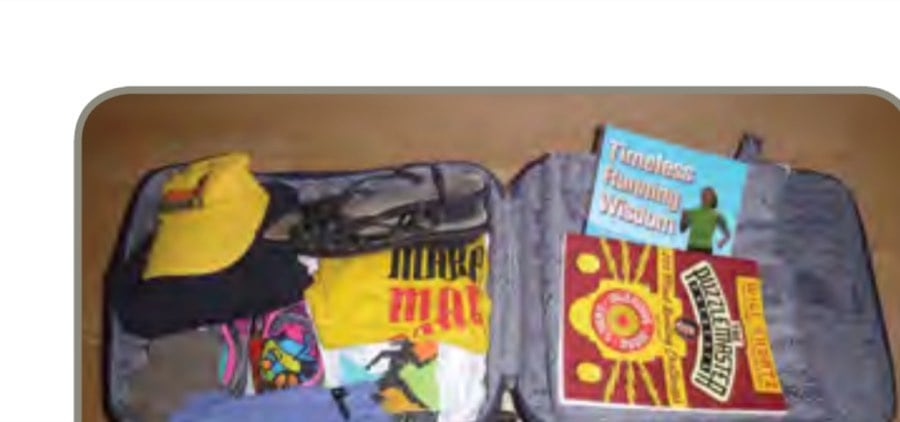 Whatto Keep Packed 8 My roller board packed with all my running essentials (except for toiletries and personal items).
