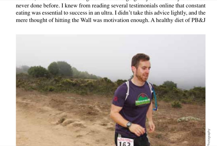 My Most Unforgettable Ultramarathon (Vol. 19, No. 3) 5 Near the top of the ridge, with a view of the Bay Area.