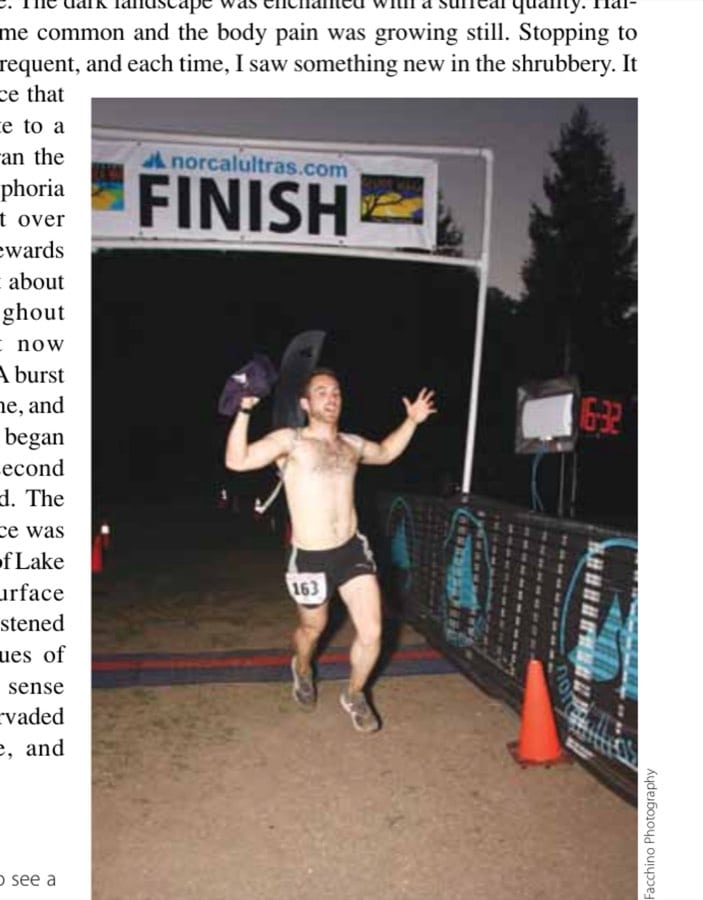 My Most Unforgettable Ultramarathon (Vol. 19, No. 3) 6 Never happier to see a finish line.