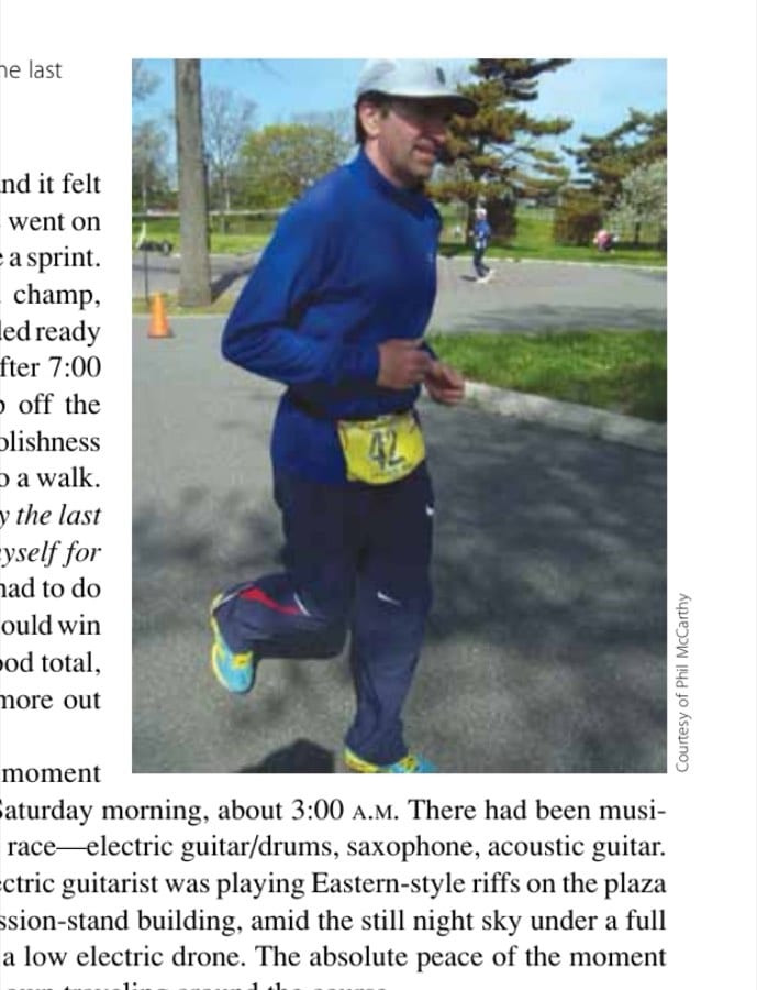 Stopped Worrying About The Race 11 The author running on the last day.