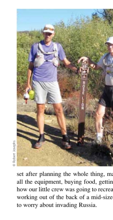 The Unfinished Race That Stuck In My Craw 13 Rob Mann (left) and I are all smiles at the start at the trailhead of the Rose Valley/Lion Canyon Connector Trail.