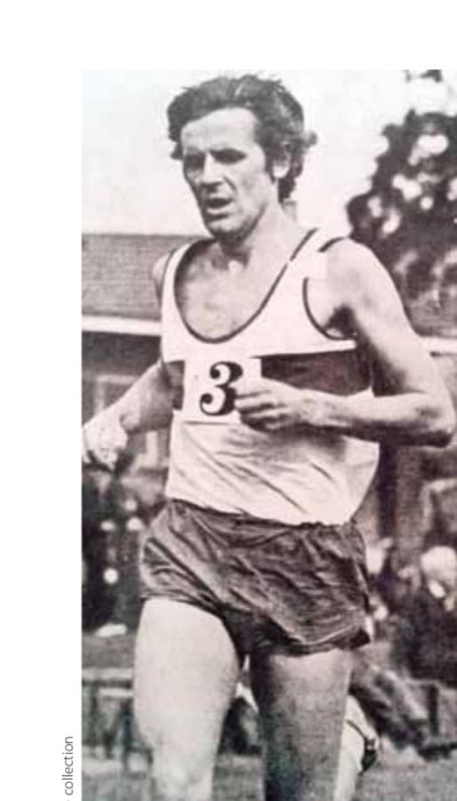 Cavin Woodward held world records but remained a loyal club man. Seen here running a local track race in Leamington Spa, England.
