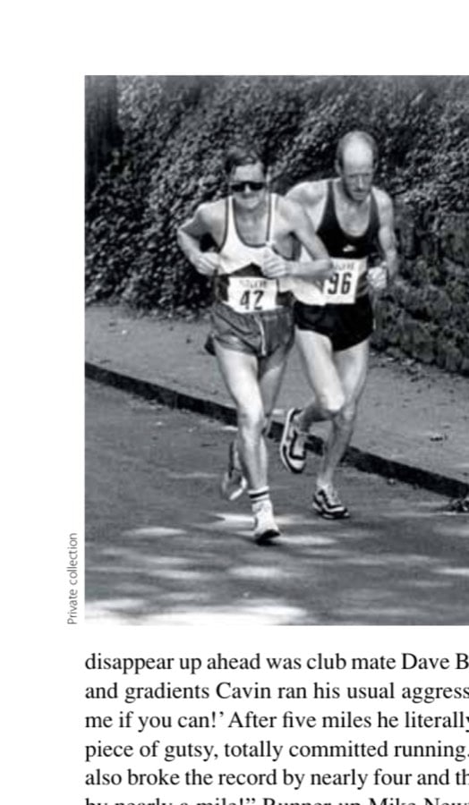 Woodward (number 42) climbs the notorious "Killer Hill" during the 36-mile Two Bridges race in 1983 in Scotland.