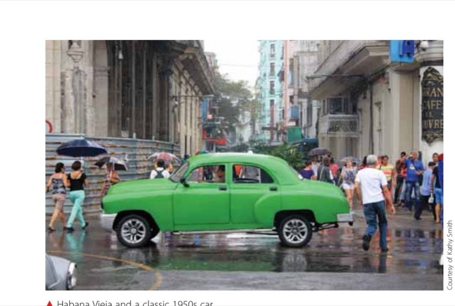 Habana Vieja and a classic 1950s car.
