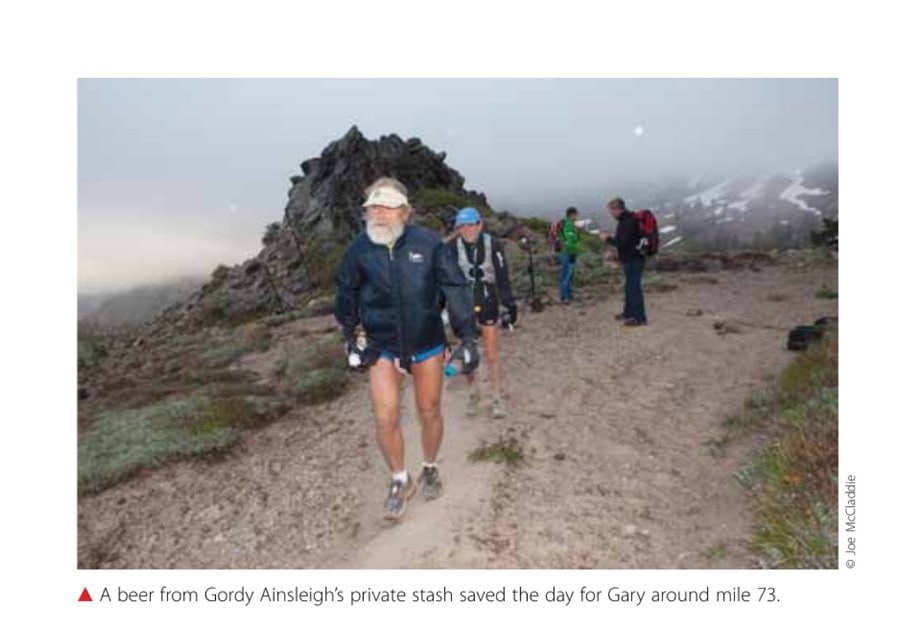 My Most Unforgettable Pacing 16 A beer from Gordy Ainsleigh's private stash saved the day for Gary around mile 73.