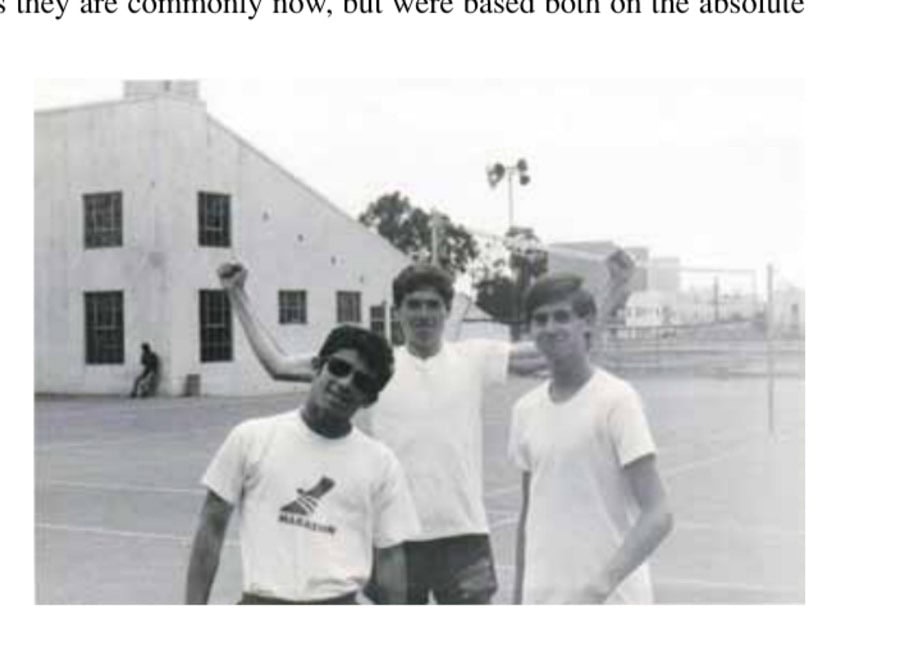 Fairfax High, fall 1969: (left to right) Charles Bernick, Tom Flesch, and Keith Gurnick.
