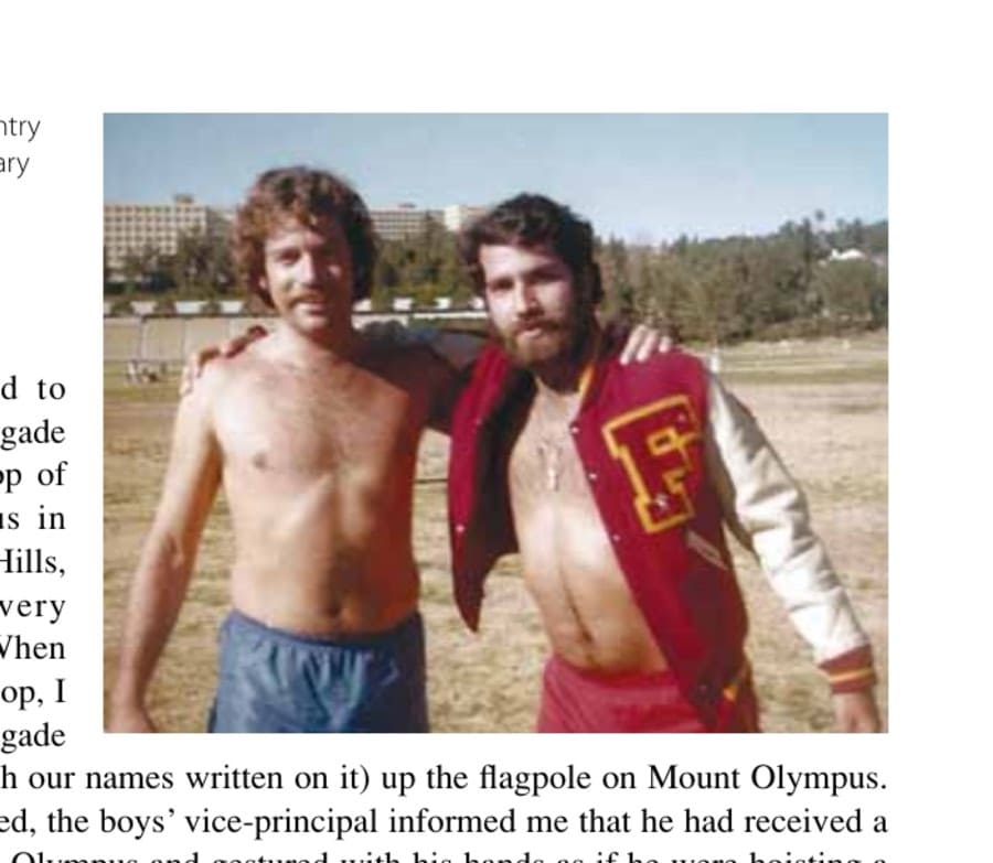UCLA cross-country course, fall 1970: Cary Klein (left) and Eli Kantor.