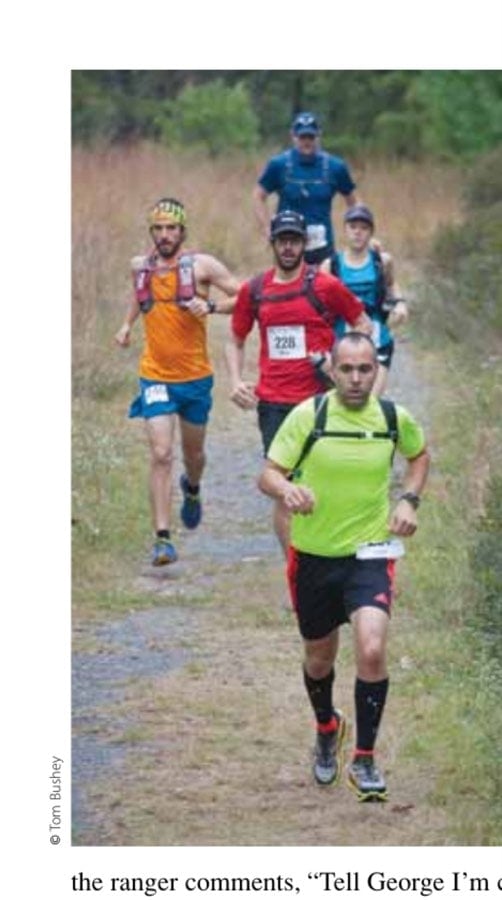 Running The Shawangunk Ridge Trail 16 Runners from the 32-mile division of the Shawangunk Ridge Trail race.