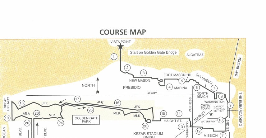 COURSE MAP — San Francisco Marathon